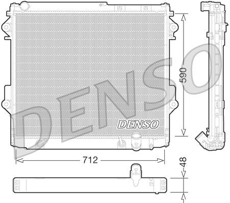 Radiateur du moteur DENSO DRM50075 DENSO DRM50075 Radiateur moteur Toyota LAND CRUISER 2022