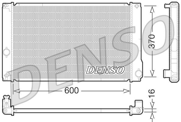 DENSO Radiaator, mootorijahutus DRM50076 Jahutusradiaator DENSO Toyota AYGO DRM50076