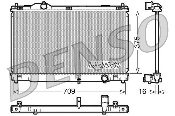 Radiateur du moteur DENSO DRM51001 DENSO DRM51001: Radiateur de refroidissement moteur Lexus IS 2000