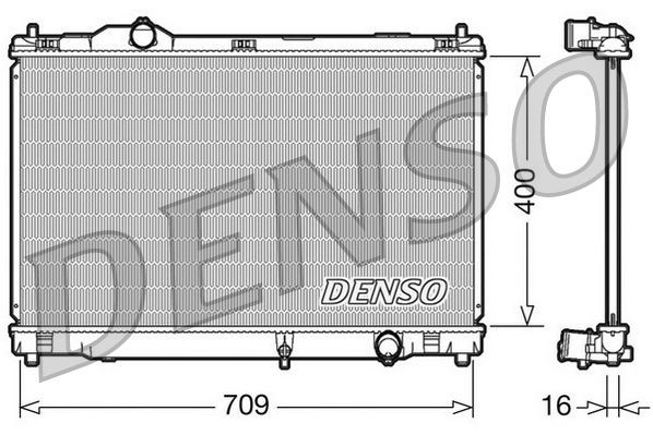 DENSO Radiateur du moteur DRM51008 Radiateur de refroidissement moteur Lexus GRS19_, UZS19_, GWS19_ DRM51008 DENSO