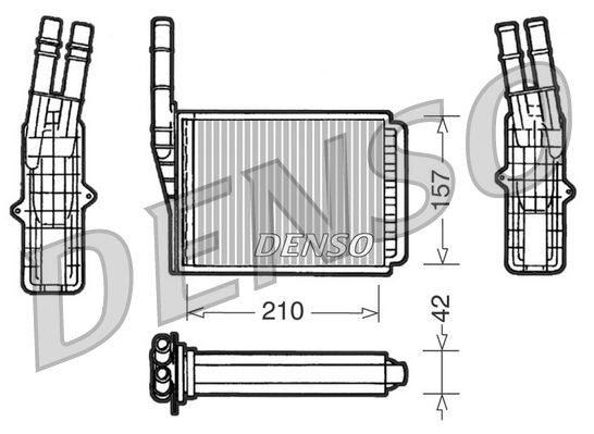 DENSO Wärmetauscher DRR23013 Wärmetauscher Heizung DENSO Ford TOURNEO COURIER DRR23013