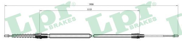 LPR Tautrekk, håndbremse C0001B Bremsewire LPR SANDERO C0001B billige