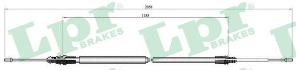 LPR Handbromsvajer C0004B C0004B LPR bromswire Peugeot 5008