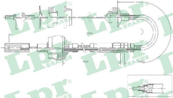 LPR Cavo frizione C0012C C0012C Cavo frizione LPR BMW Serie 2 costo