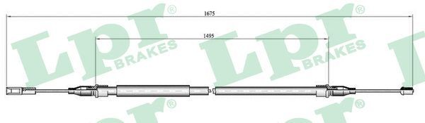 LPR Ντίζα, φρένο ακινητοποίησης C0059B C0059B Ντίζα χειροφρένου LPR AUDI A7