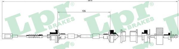 LPR Clutchkabel C0061C Koblingskabel LPR XSARA C0061C billige