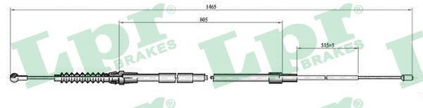 LPR Hand brake cable C0064B LEXUS GS LPR handbrake cable C0064B