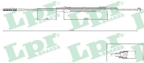 LPR Handbromsvajer C0078B Byta Handbromsvajer BMW E39 Touring kostnad LPR C0078B