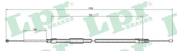 LPR Handbromsvajer C0080B LPR C0080B Handbromsvajer BMW E24 original