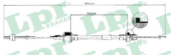 LPR Câble d'embrayage C0128C Câble d'embrayage LPR CORSA C0128C pas cher