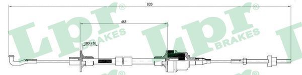 LPR Câble d'embrayage C0129C Opel CORSA Câble d'embrayage LPR C0129C