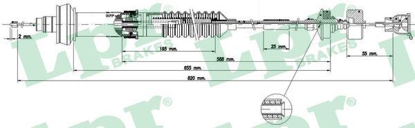 LPR Cavo frizione C0153C C0153C costo Cavo frizione SUZUKI BALENO LPR