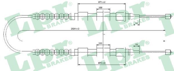 LPR Tautrekk, håndbremse C0175B C0175B Bremsewire PEUGEOT 406 LPR