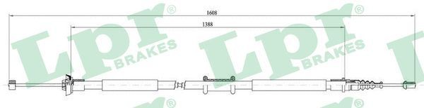 LPR Cavo freno a mano C0198B C0198B costo Cavo freno a mano FIAT 500 LPR