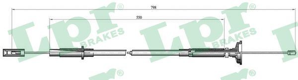 LPR Clutchkabel C0261C Koblingskabel LPR Volkswagen CC C0261C