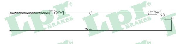 LPR Hand brake cable C0329B C0329B LPR handbrake cable for SEAT LEON
