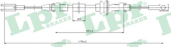 LPR Tross, seisupidur C0368B C0368B Käsipidur LPR NISSAN BLUEBIRD