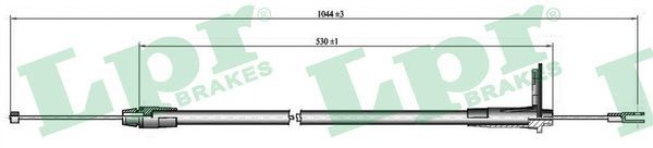 LPR Tautrekk, håndbremse C0415B Bremsekabel LPR SL C0415B billige