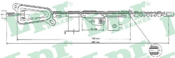 LPR Cavo freno a mano C0477B C0477B costo Cavo freno a mano NISSAN SUNNY LPR