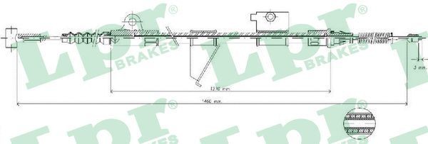 LPR Handremkabel C0512B Remkabel LPR FOCUS C0512B goedkoop