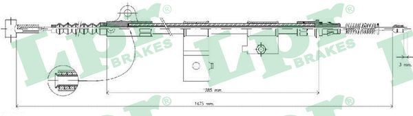 LPR Handbromsvajer C0513B C0513B LPR elektrisk handbroms Nissan PRIMASTAR