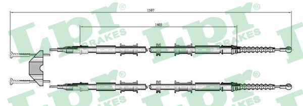 LPR Handbromsvajer C0549B C0549B LPR handbromswire CHRYSLER 300