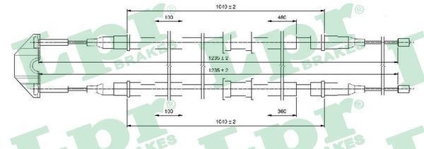 LPR Tautrekk, håndbremse C0550B Håndbremse LPR INSIGNIA C0550B billige
