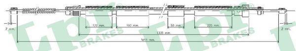 LPR Cavo freno a mano C0618B C0618B costo Cavo freno a mano LPR PEUGEOT 106