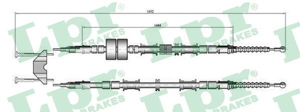LPR Tautrekk, håndbremse C0652B C0652B Håndbrekk LPR OPEL INSIGNIA