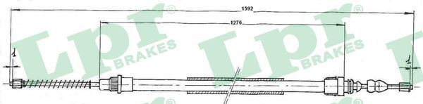 LPR Hand brake cable C0659B C0659B LPR handbrake cable for RENAULT TWINGO