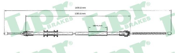 LPR Hand brake cable C0700B C0700B LPR handbrake cable for RENAULT TWINGO