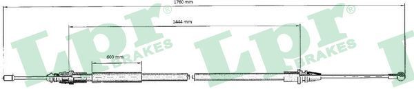 LPR Hand brake cable C0707B Lexus GS LPR handbrake cable C0707B