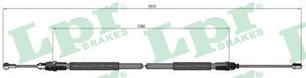 LPR Cavo freno a mano C0748B C0748B costo Cavo freno a mano LPR NISSAN SUNNY