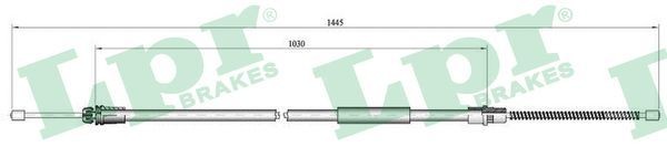 LPR Handremkabel C0752B Opel VECTRA Remkabel LPR C0752B