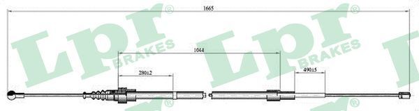 LPR Cavo freno a mano C0808B C0808B Cavo freno a mano LPR Volkswagen BORA costo