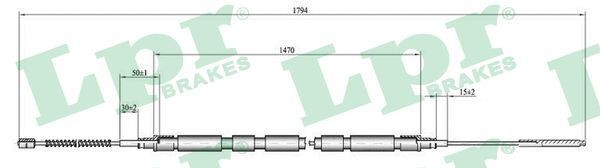 LPR Handbremsseil C0810B LPR C0810B Parkbremse VW Caddy 2 Pickup Kosten