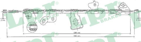 LPR Handremkabel C0892B Smart ROADSTER Handremkabel LPR C0892B