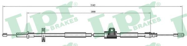 LPR Håndbremsekabel C0923B LPR C0923B Volvo XC40 536 Håndbremsen pris