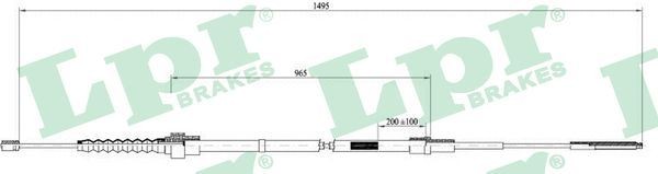 LPR Handbromsvajer C0951B C0951B LPR bromswire Seat LEON