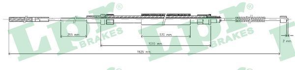 Handbremsseil LPR C0960B VW PASSAT 2023 Bremsseil, Handbremse LPR C0960B