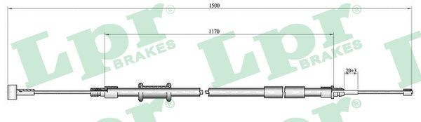 LPR Handremkabel C1009B Peugeot 4007 Handremkabel LPR C1009B