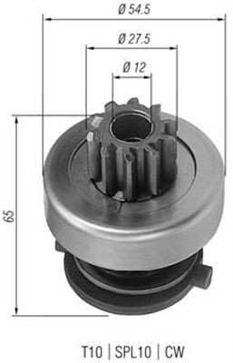 MAGNETI MARELLI Spidshjul, starter 940113020166 MAGNETI MARELLI 940113020166 originale Mercedes W123 Friløbsgear, starter hvad koster