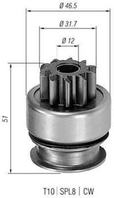 MAGNETI MARELLI Hammastrummel, starter 940113020177 MAGNETI MARELLI 940113020177 Vabajooks, starter Mazda 3 BL hind