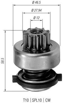 MAGNETI MARELLI Rondsel, startmotor 940113020191 MAGNETI MARELLI 940113020191 Vrijwielaandrijving, starter Fiat 500 312 goedkoop