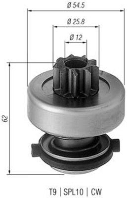 MAGNETI MARELLI Lite tannhjul, starter 940113020192 MAGNETI MARELLI 940113020192 Lite tannhjul, starter