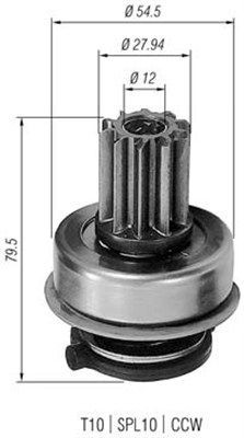 MAGNETI MARELLI Lite tannhjul, starter 940113020199 MAGNETI MARELLI 940113020199 Lite tannhjul, starter