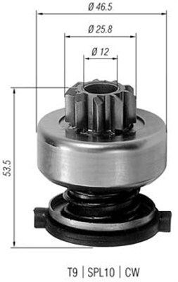 MAGNETI MARELLI Hammastrummel, starter 940113020226 Vabajooks, starter Skoda 5E5 940113020226 MAGNETI MARELLI