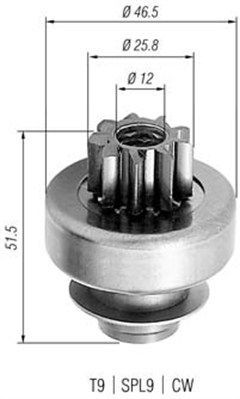 MAGNETI MARELLI Spidshjul, starter 940113020240 MAGNETI MARELLI 940113020240 Friløbsgear, starter Peugeot 607 Sedan billig