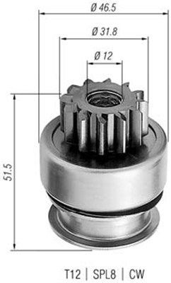 MAGNETI MARELLI Rondsel, startmotor 940113020261 940113020261 Vrijwielaandrijving, starter TOYOTA VERSO MAGNETI MARELLI