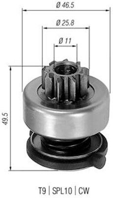 MAGNETI MARELLI Lite tannhjul, starter 940113020301 MAGNETI MARELLI 940113020301 Friløpsgir, starter Renault Master 3 Van til en fordelagtig pris